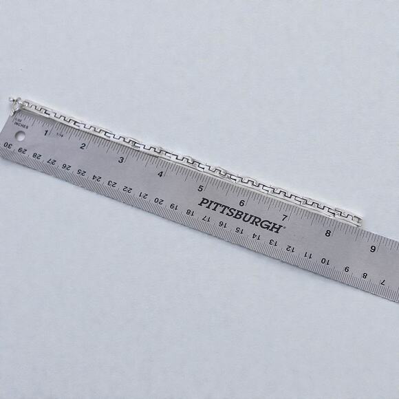 Vintage Taxco Mexico TF-59 Sterling Silver Greek Key Bracelet Chunky 8.5" - Picture 8 of 9